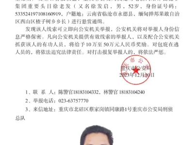 中国警方公开通缉白所成、魏怀仁、刘正祥等10名缅北果敢网络诈骗犯罪集团重要头目