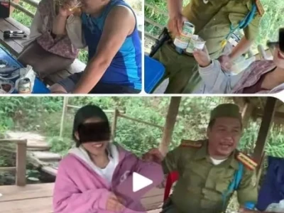 没下限！老挝交警找小妹陪酒不给钱，小妹网络自曝交杯酒现场图....