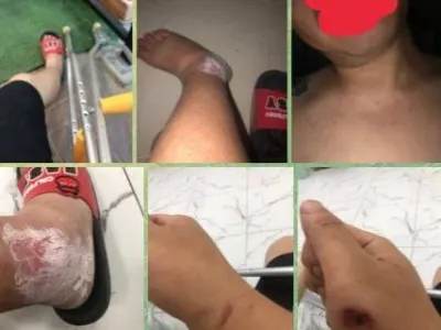 网友投稿：迪拜绿洲 19b六楼东傲集团拉赔付，没钱赔一顿电一顿打，逼得我跳楼