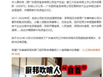 知名公司被举报：诈骗国家补贴约2亿