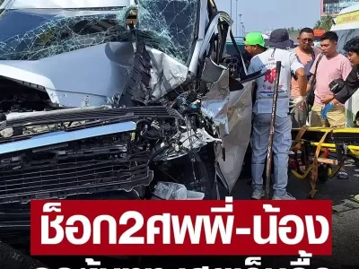 2死8伤！泰国芭提雅满载外游面包车追尾撞上6轮货车！
