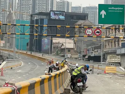 金边莫尼旺与洪森大道天桥即将启用