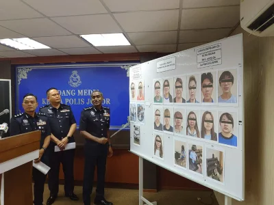 大马柔警捣破投资诈骗集团逮19人最小仅16岁