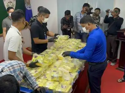 金边警方侦破200公斤毒品案，逮捕6名涉案男女