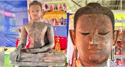 老挝挖出两米大佛，引发三国网友争论！泰国网友：做假的！柬埔寨网友：是我们的！