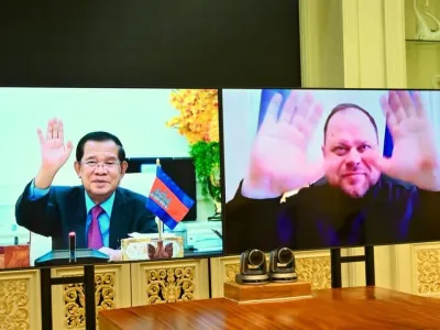 乌克兰议会议长邀请洪森亲王和洪玛奈总理访问乌克兰