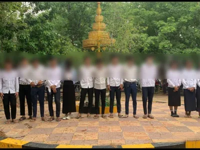 逃学在咖啡厅聚集，金边14名男女学生被带回警局！