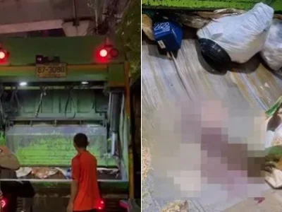 垃圾车斗滚出“双胞胎婴尸”，泰国清洁员吓一跳！