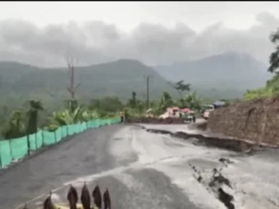 严重坍塌！柬埔寨10号公路临时封锁