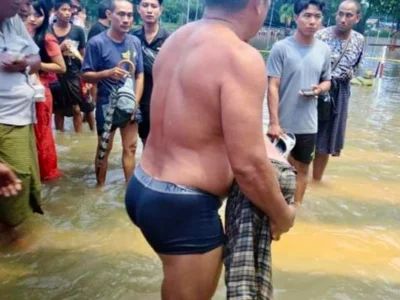 悲剧骇人！缅甸勃固市洪灾已致4人死亡