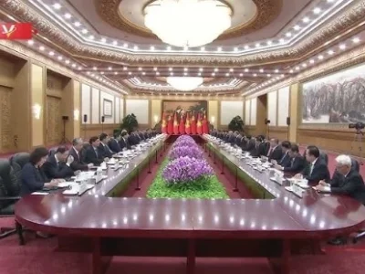习近平同越共中央总书记、国家主席苏林会谈