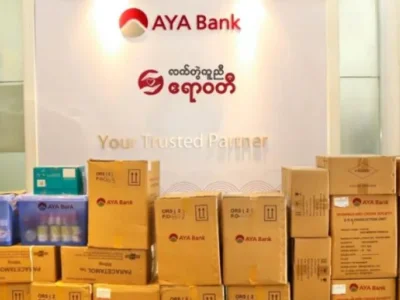 AYA银行向台风“摩羯”洪灾受灾民众赠10亿缅元援助
