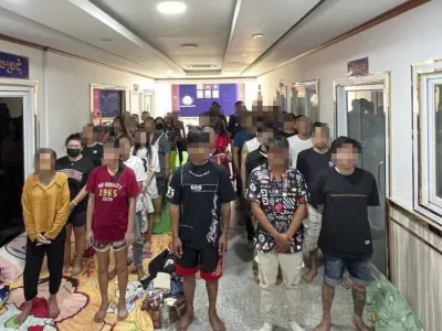 波贝市两处网络诈骗窝点被端 63名泰国人被捕