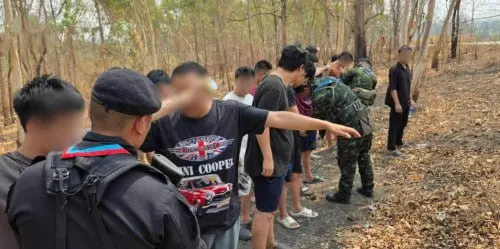 从缅东妙瓦底偷渡到泰国14名中国被捕！