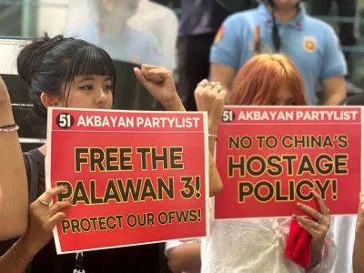 抗议者冲进马卡蒂中国领事馆，要求释放“巴拉望三人组”