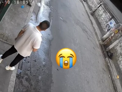 菲妹投稿 同事路边打电话手机被抢