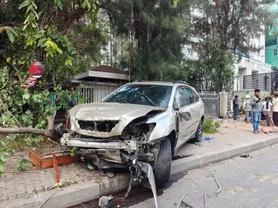 金边警察酒驾连撞多车，1死3伤！