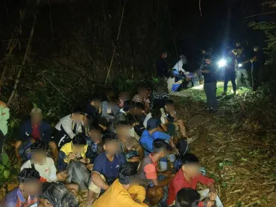 缅甸偷渡客经边境潜入泰国 41人遭拦截查获