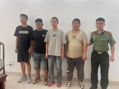 4名中国男子偷渡入境越南被逮捕