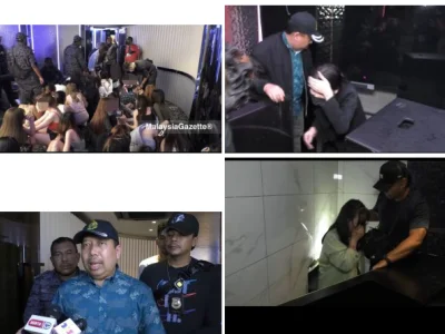 35名外籍女子贴编号陪酒，北海娱乐城被大马警方扫蕩！3名中国籍男女被捕