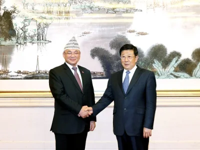 公安部长赵克志会尼泊尔内长 谈共同打击电信诈骗等跨国犯罪