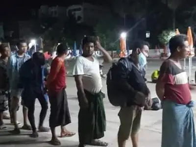 罚款、监禁！妙瓦底450人违反宵禁令