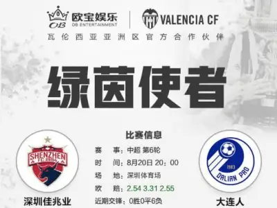 8月20日晚上20:00深圳佳兆业VS大连人赛事分析！
