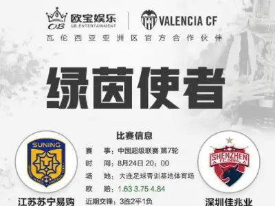 8月24日江苏苏宁易购VS深圳佳兆业赛事分析
