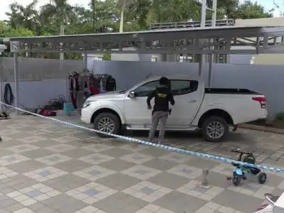 柬埔寨枪战嫌犯之一妻子领取丈夫遗体