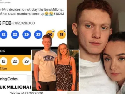 大意了！英国一对小夫妻错失16亿彩票巨奖