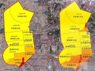 金边疫情“红区”增多 警宪再拿藤条上街巡逻