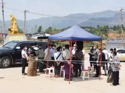 缅甸果敢老街多个路口设立检查卡点 严格执行城区居民出行限制措施