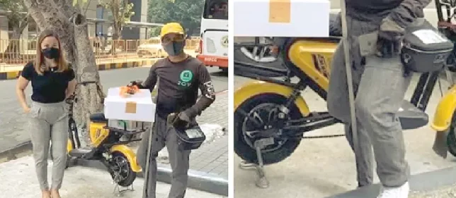 独腿快递小哥感动菲网友