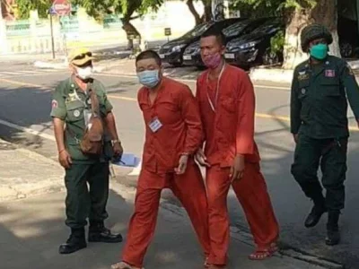 西港2名中国男子贩毒被判5年
