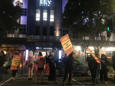 2022年贺新，SkyCity赌场员工选择了罢工