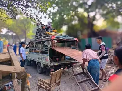 缅甸曼德勒有大量民众打包行李离开住所！咋回事