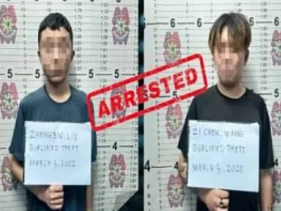 两中国公民涉盗窃公司200万菲币被巴石市警方逮捕