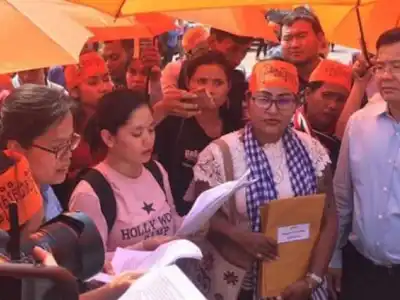 金界娱乐城前员工非法抗议有幕后黑手