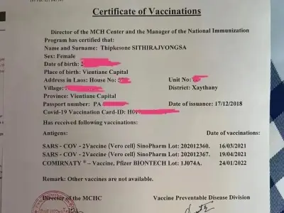 国际版老挝疫苗接种证书怎么办理？详细流程来了！