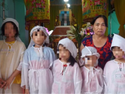 越南男子残忍杀害妻子，自己进了监狱，留下五个孩子不知何去何从
