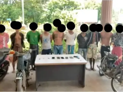 缅甸一个抢劫团伙11人被便衣警员抓获，其中2名犯罪成员是女性