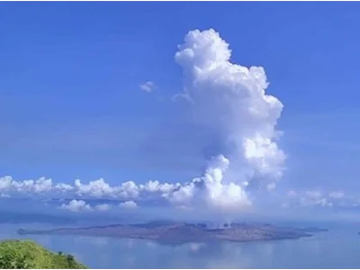 菲律宾塔尔火山录得六次火山地震及3000米羽流