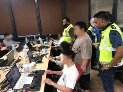 大马破诈骗集团捕8名男女包括一名中国男子，诈骗对象是日本人