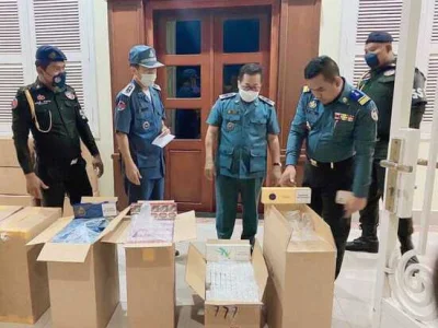 柬埔寨2500盒走私烟被查，包括555等品牌