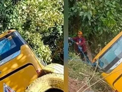 菲巴丹省一大巴疑刹车失灵冲入15米山谷 导致1人死亡21人受伤