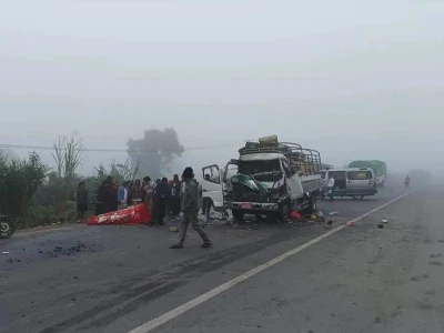 掸邦北部11月份，交通事故致49人受伤9人死亡