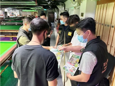 澳门司警局展开“反外围赌波”巡查 吁公众勿参与非法足球赌博