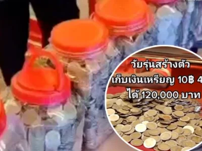 泰国男子4年攒12万泰铢硬币买金饰，网友：真有毅力