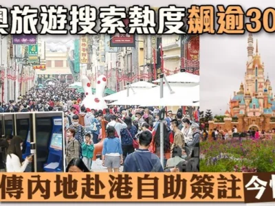 港澳旅游搜索热度飙逾300% 传内地赴港自助签注今恢复