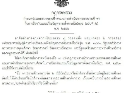 泰国颁布新规！在校期间怀孕的学生，学校不得强制退学！